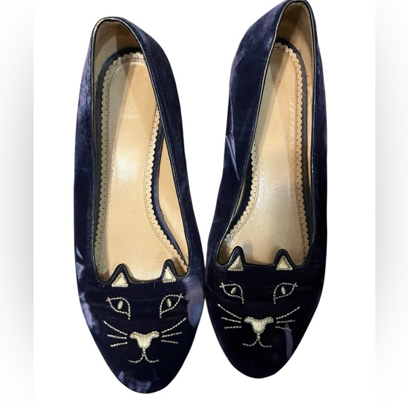 Blue Velvet Charlotte Olympia Shoes